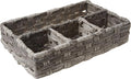 Whitmor Split Rattique 4 Section Tray Gray Wash