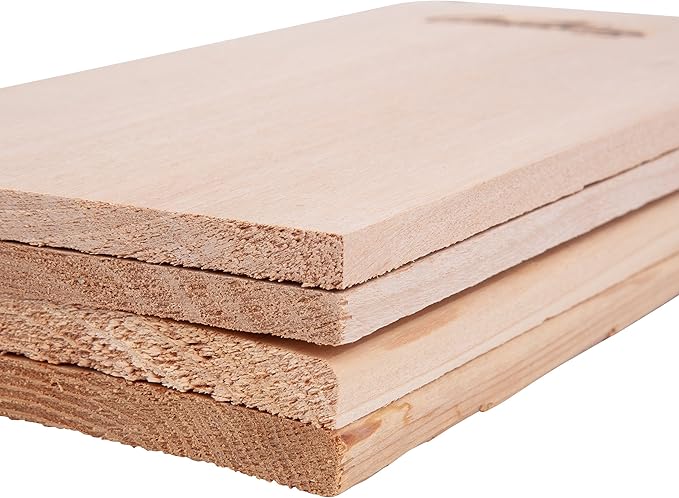 Camerons Cedar Grilling Planks - 4 Pack (5.5"x11.5") - Premium Natural Cedar Wood - Easily Infuse Smoky Flavor into BBQ Salmon, Fish, Meat, Veggies, and More - Sourced in the USA - Grilling Gift Idea