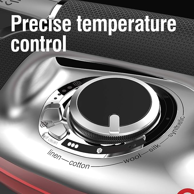 CHI Steam Iron for Clothes with 300+ Holes for Powerful Steam ing,Temperature Guide Dial,1700 Watts,XL 10’ Cord,3-Way Auto Shutoff,Titanium Infused Ceramic Soleplate,Silver (13101),(Pack of 2)