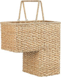 Creative Co-Op Woven Bankuan Rope Stair Basket with Handles, Natural