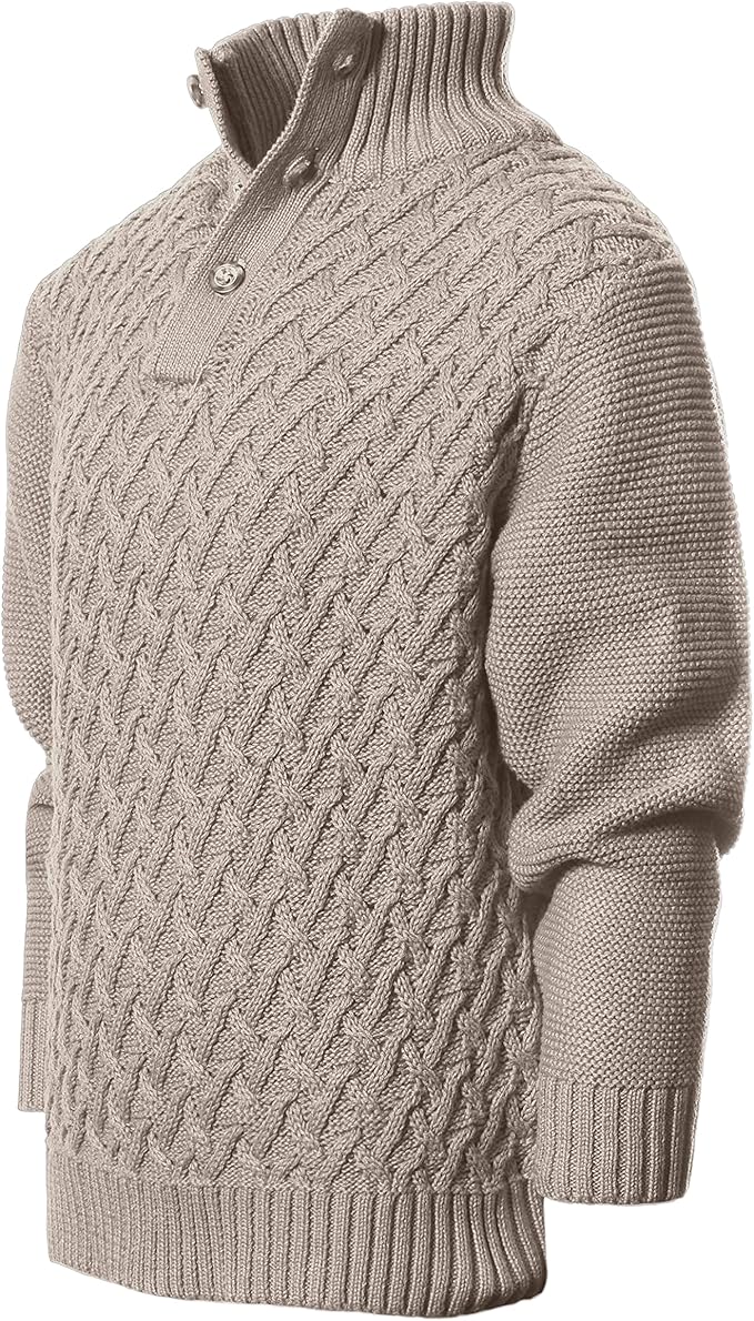 Gioberti Kids and Boys Mock Neck Pullover Knitted Sweater