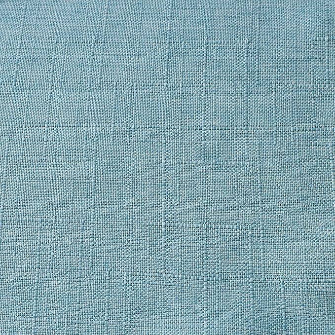 Violet Linen European Solid Faux Linen Pattern, Polyester, Water repellent, Spillproof, Wrinkle Free Anti-Shrink Soft Fabric, Blue, 68 Inch by 140 Inch, Seats 12 to 14 people, Rectangle Tablecloths