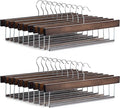 ZOBER Vintage Wooden Pant Hanger with Bar 20 Pk