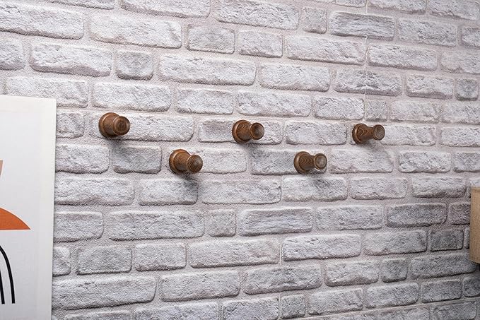 Rustic Wall Mounted Coat Rack with Shelf 20” Wooden Entryway Organizer with 5 Metal Hooks for Floating Storage Shelf for Bathroom Bedroom Kitchen Living Room (walnut, Hooks (2 Pack))