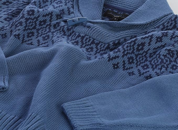 Gioberti Kids and Boys 100% Cotton Pullover Knitted Sweater with Toggle Button Closure