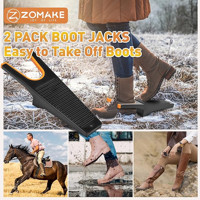 ZOMAKE Boot Jack,Boot Remover for Cowboy Boots, Boot Puller Boot Take Off Helper Boot Removal Tool for Men Women