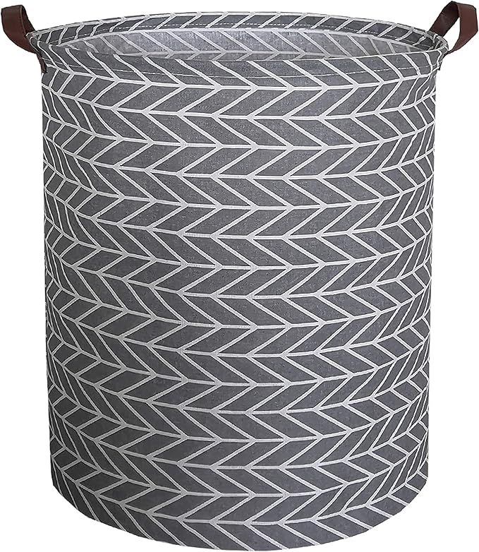 CLOCOR Large Round Storage Baskets,Collapsible Storage Bin, Dirty Laundry Hamper Baskets for Baby Boys and Girls, Office, Bedroom, Toys Nursery Kids Clothes Gift Basket(Arrowhead)