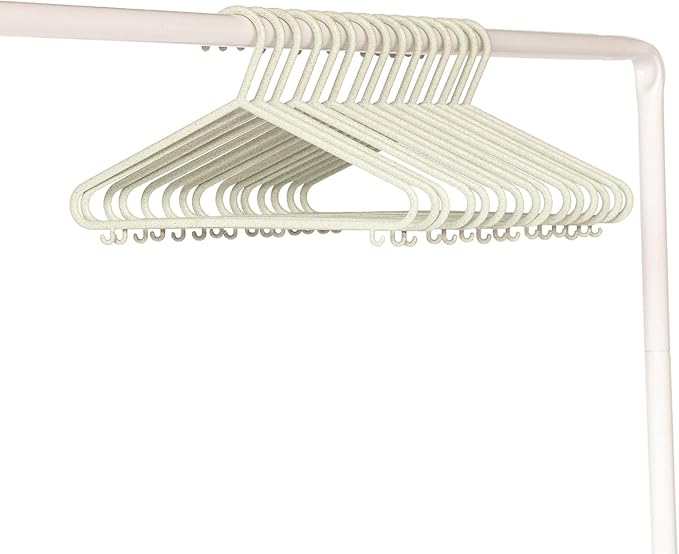 3 Sprouts Wheat Straw Plastic Hangers - 30-Pack Eco-Conscious Toddler Hangers for Child & Baby Clothes, Coats - Kid Closet Hanger Ideal for Small Girls, Boys, Children & - Speckled Green