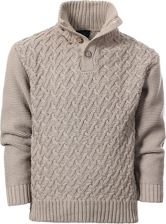 Gioberti Kids and Boys Mock Neck Pullover Knitted Sweater