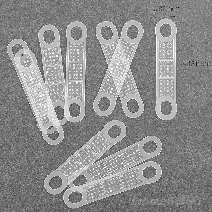 Framendino, 350 Pack Clear Non Slip Rubber Clothes Grips Clothing Strip for Plastic Hangers