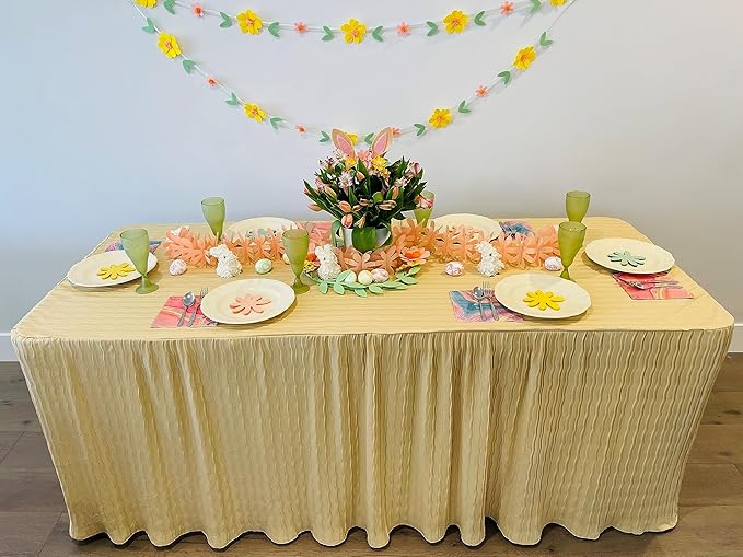 The Folding Table Cloth 6 Foot Gold 30x72x29