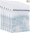 Laundry Bags Mesh Wash Bags with Strong Zipper, Upgraded Honeycomb and Fine Mesh Design Delicate Laundry Bag for College,Dorm,Storage(12X16IN, 6PCS)