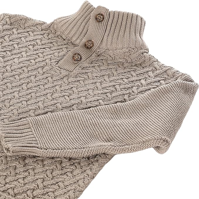 Gioberti Kids and Boys Mock Neck Pullover Knitted Sweater