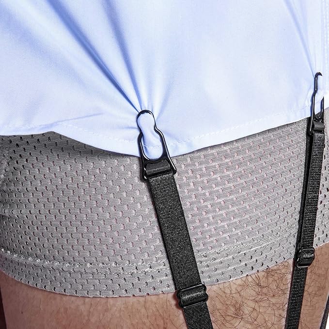 Shirt Stays Garters for Men: Adjustable Shirt Holders Shirt Tuckers Elastic Shirt Keepers for Military Police