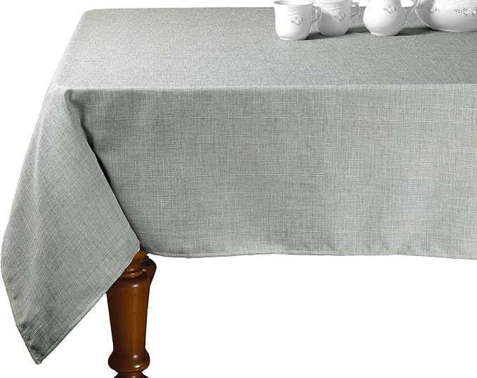Euro Linen Vintage Design Tablecloth - 60" x 84" - in Gray