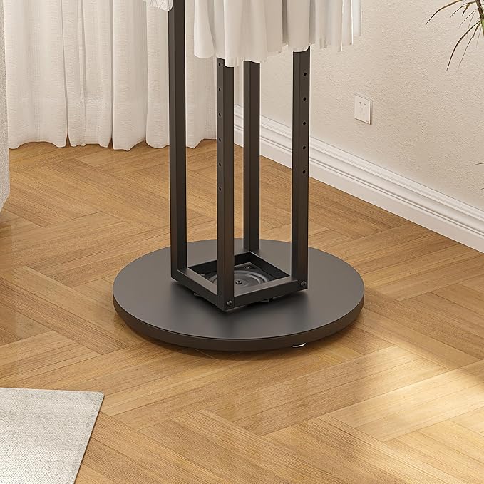 360° Rotating Clothing Rack, Heavy Duty Metal Garment Rack with 4 Adjustable Arms, Freestanding Commercial Grade Clothes Rack for Hanging Clothes, Space Saving Organizer for Bedroom, Retail Store