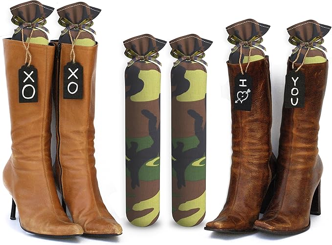 Boot Shaper Stands for Closet Organization - Keeps Them Shaped Properly - Many Patterns to Choose from - 1 Pair (Camouflage)