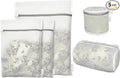 5PCS Honeycomb Mesh Laundry Bags for Delicates with Zipper, Clothing Washing Bags for Underwear, Lingerie, Bra, Blouse, Hosiery, Pants, Stocking, Socks, Extra Strong(1Bra, 1Cylin, 2S, 1M,)