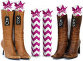 Boot Shaper Stands for Closet Organization - Keeps Them Shaped Properly - Many Patterns to Choose from - 1 Pair (Pink Chevron)