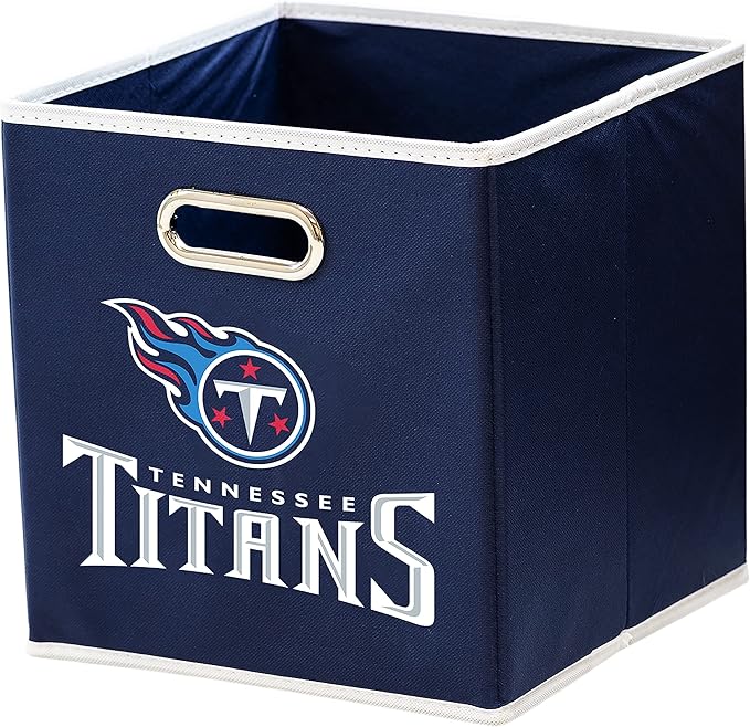 Franklin Sports NFL Storage Bins - Collapsible Cube Container + Basket - NFL Office, Bedroom + Living Room - 11"x11"