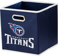 Franklin Sports NFL Storage Bins - Collapsible Cube Container + Basket - NFL Office, Bedroom + Living Room - 11"x11"