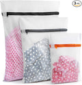 Zulay Home 3 Pack Mesh Laundry Bags for Delicates - Reusable Mesh Laundry Bags for Washing Machine - Laundry Bags Mesh Wash Bags For Underwear, Lingerie Stockings, Socks (1 Large, 1 Medium, 1 Small)