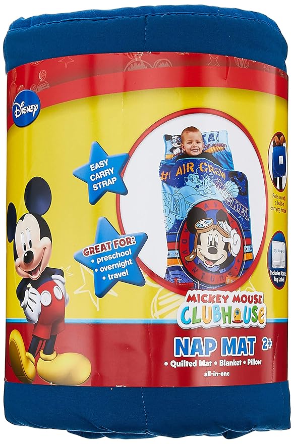 Disney Mickey's Toddler Rolled Nap Mat, Flight Academy