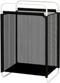 STO STO Laundry Hamper, 75L Laundry Basket with Vinyl Mesh Bag, Lightweight Portable Dirty Clothes Hamper, Laundry Bin with Metal Frame for Laundry Room, Bedroom, Closet and Dorm, Black Mesh