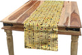 Ambesonne Egyptian Print Table Runner, Colorful Hieroglyphics on Papyrus Old Paper Style Background Cairo Culture, Dining Room Kitchen Rectangular Runner, 12" X 72", Pastel Yellow Brown