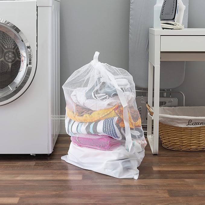 Mesh Laundry Bag with Handle By Home Basics
