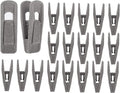 Velvet Hangers Clips Strong Finger Clips Perfect for Thin Velvet Hangers (Grey, 20)