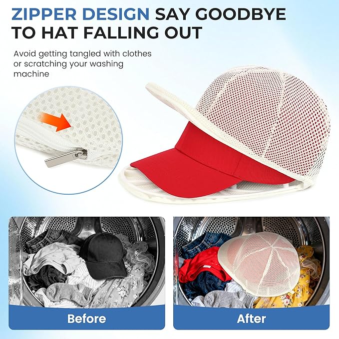 Hat Washer Cage Hats Cleaner, Cap Cleaner Baseball caps for Washing Machine or Dishwasher