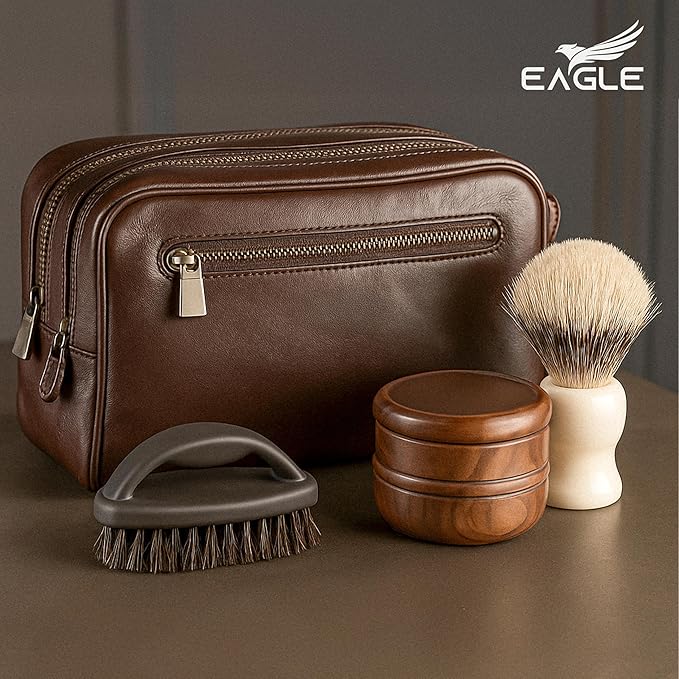 Horsehair Suit Brush for Men – Premium Lint Remover for Wool Coats, Cashmere, Sweaters & Garments – Reusable Clothes Brush for Collars, Sleeves & Travel – Gentle Fabric Brush for Blazers & Jackets