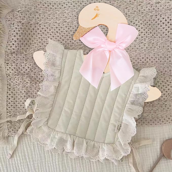 Wooden Swan Hangers with Pink Satin Bows, Gold Glitter Accents, 10 Pieces, Nursery Decor for Baby Shower，Suit Hangers- Girls Bedroom Closet Decorations,Kids Hanger with Bow,Baby Clothes Storage