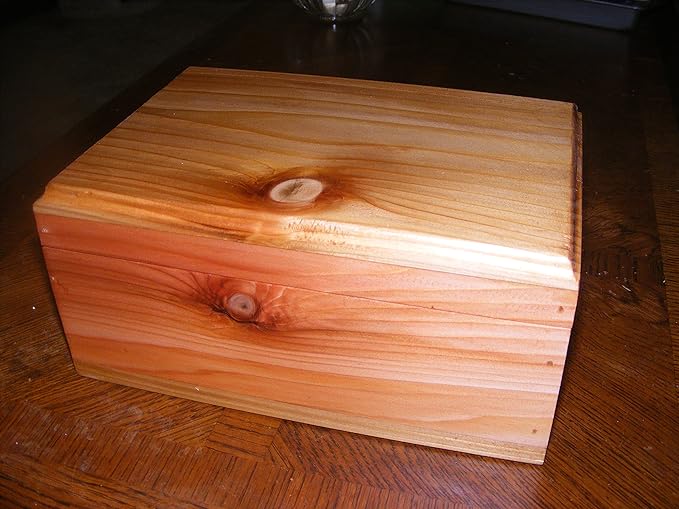 Steve's Gift Shoppe Cedar Keepsake Memory and Treasure Box or Storage Box - Size 9.75 x 7 x 4.75 Inches