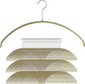Mawa by Reston Lloyd Euro Series Non-Slip Space Saving Steel Clothes Hanger for Shirts, Dresses, Sweaters, Style 40/P, Gold, Set of 130