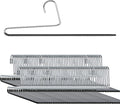 Mawa Trouser Series Open-Ended Single Rod Hanger, KH 35U, Non-Slip Pant/Trouser Hanger, Space Saving, Reverse Hook Version, Set of 160, Black