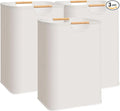 STORAGE MANIAC 3-Pack Large Laundry Hamper, 80L (21.1 Gal) Collapsible Laundry Basket with Bamboo Handles, Freestanding Waterproof Clothes Hamper for Laundry Room, Bedroom, Dorm, Towels, Toys, Beige