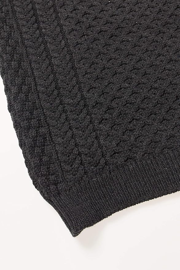 Aran Crafts Unisex Irish Cable Knitted Soft Roll Neck Sweater (100% Merino Wool)
