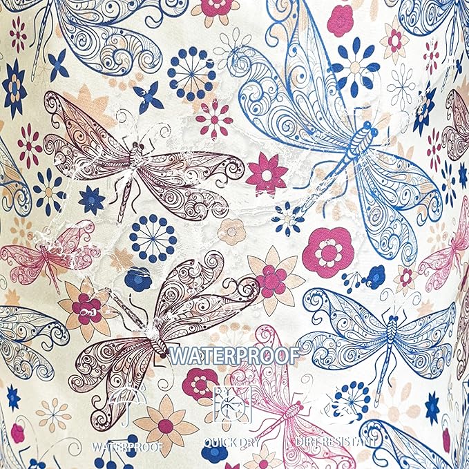 Dragonfly Laundry Basket Flowers Foldable Oxford Cloth Funny Tote Bag Laundry Hamper Clothes Storage Bucket Toy Organizer For Bathroom/Laundry Storage/Bedroom 18.9x16.5 Inch