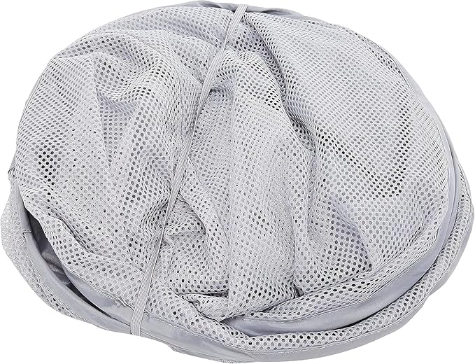 Whitmor Mesh Popup Laundry Hamper 3 Compartment Sortable Horizontal Collapsible Laundry Basket for Clothes Laundry Room Bedroom