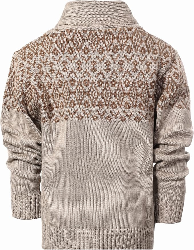Gioberti Kids and Boys 100% Cotton Pullover Knitted Sweater with Toggle Button Closure