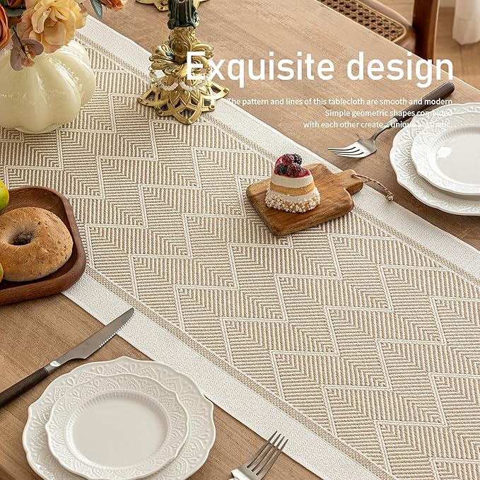 Table Runners 119 Inches,Waterproof Boho Table Runner with Tassel Fringe,Table Runner for Party Coffee Table