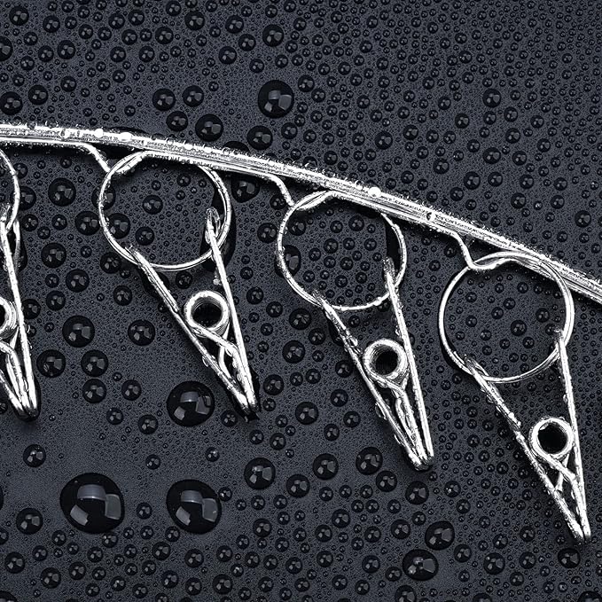 Toplife Clothes Hanger with 10 Clips, Stainless Steel, Windproof, for Drying Socks, Bras, Underwears, Baby Clothes, Hats, Scarfs, Towels, Pants and Gloves, Set of 4 (Indoors)