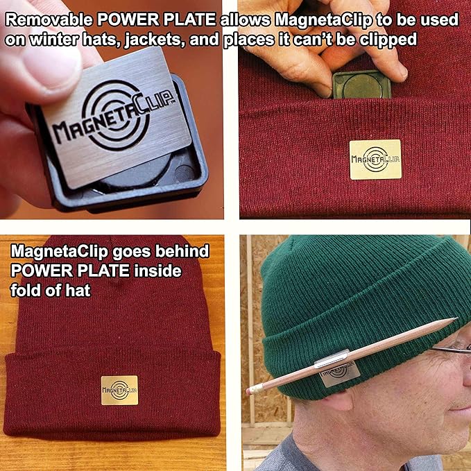 Magnetic Hat Clip Pencil Holder With Strong Magnetic Clip For Standard Pencils and Carpenter Pencils (1)