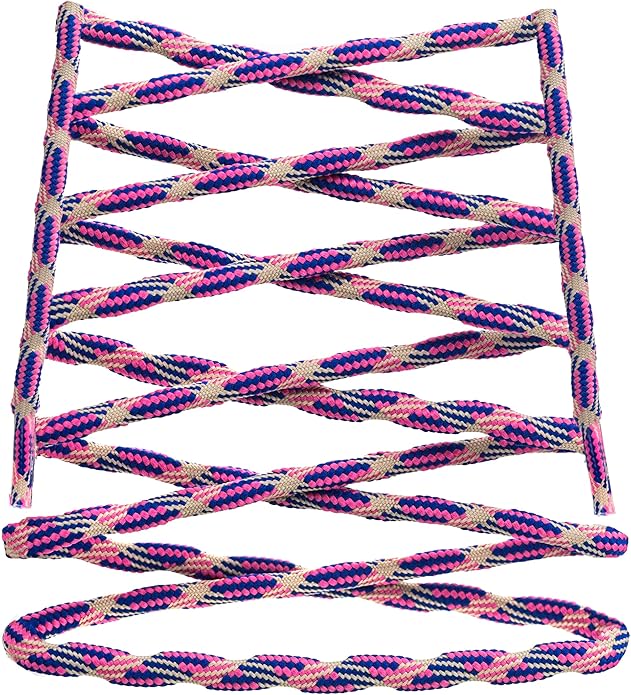 Premium Round Wave Shape Non Slip Heavy Duty Shoe Laces for Hiking Shoes, Boots and Sneakers