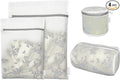 4PCS Honeycomb Mesh Laundry Bags for Delicates with Zipper, Clothing Washing Bags for Underwear, Lingerie, Bra, Blouse, Hosiery, Pants, Stocking, Socks,Extra Strong(1Bra,1Cylin,1S,1M,)