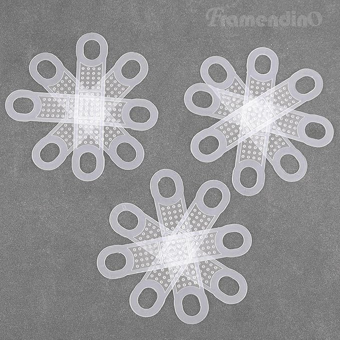 Framendino, 350 Pack Clear Non Slip Rubber Clothes Grips Clothing Strip for Plastic Hangers