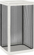 STORAGE MANIAC Mesh Laundry Hamper, 23.7 Gal. Tall Laundry Basket for Airflow, Strong Metal Dirty Clothes Hamper for College Dorm, Bedroom, Bathroom, Clothes Bin, White & Black