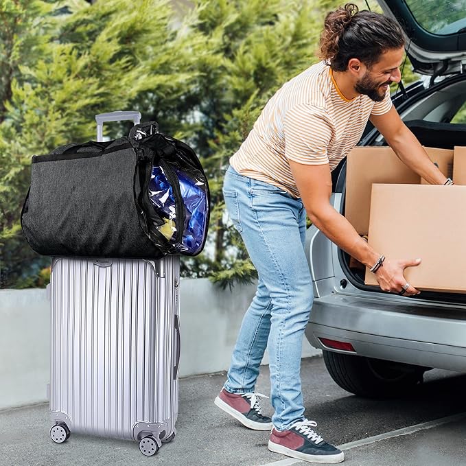 MISSLO 40" Heavy Duty Garment Bags for Travel Moving Bags sturdy Oxford Fabric Suit Bags for Closet Storage Men Suit Covers Hanging Clothes Bag